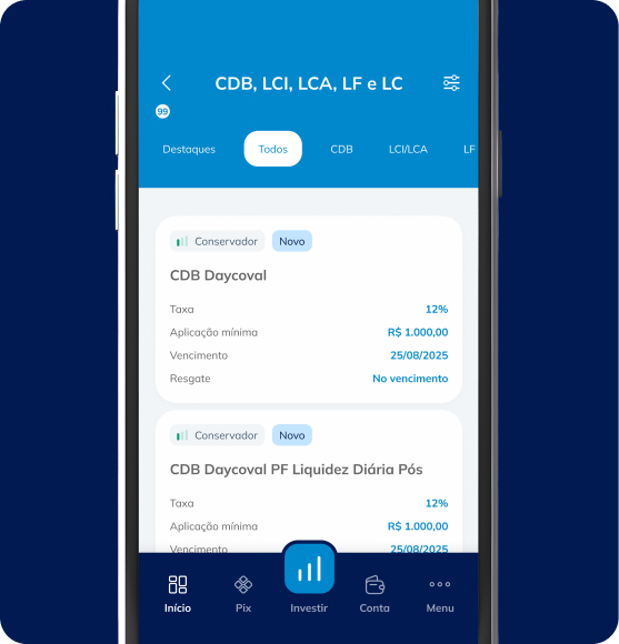 Ele realiza o primeiro investimento no Daycoval